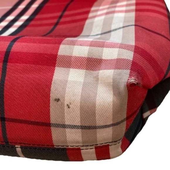 Vintage Burberry Nova Check Red Canvas Tote Bag - Picture 8 of 14